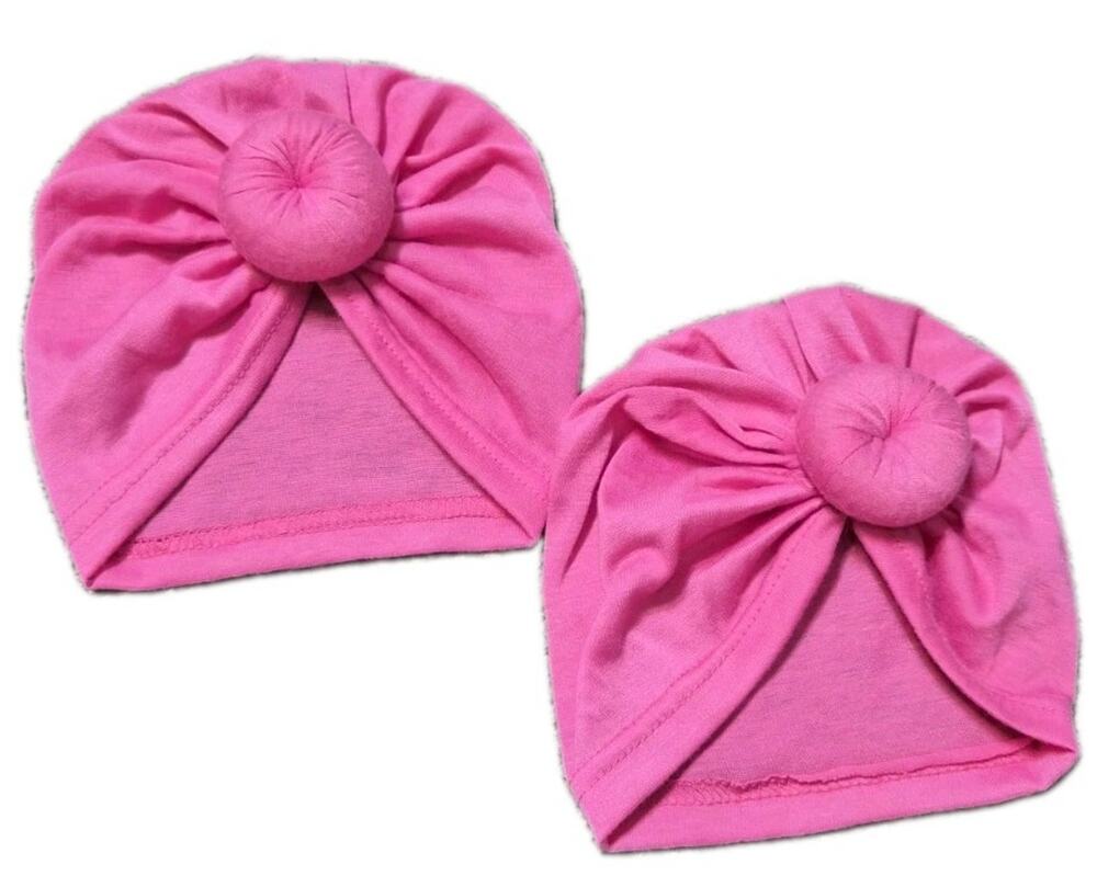 Baby Girl Pink Headwrap Turban Hat 0-6 Months New No Tags